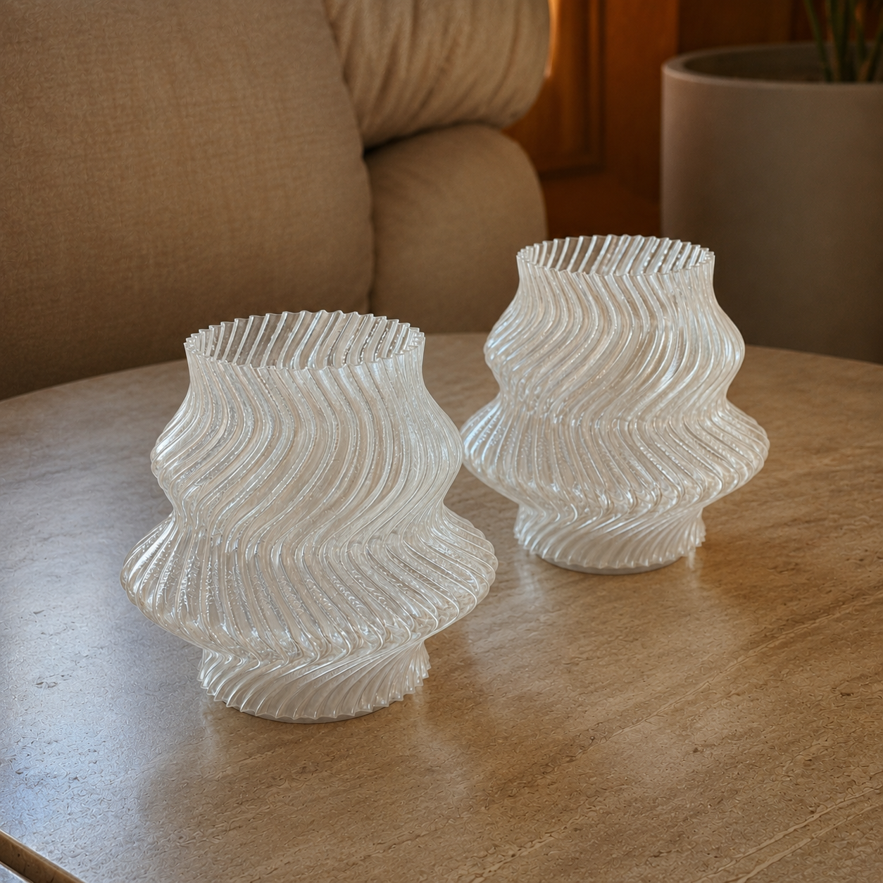 Tafellampje Wave, set van 2