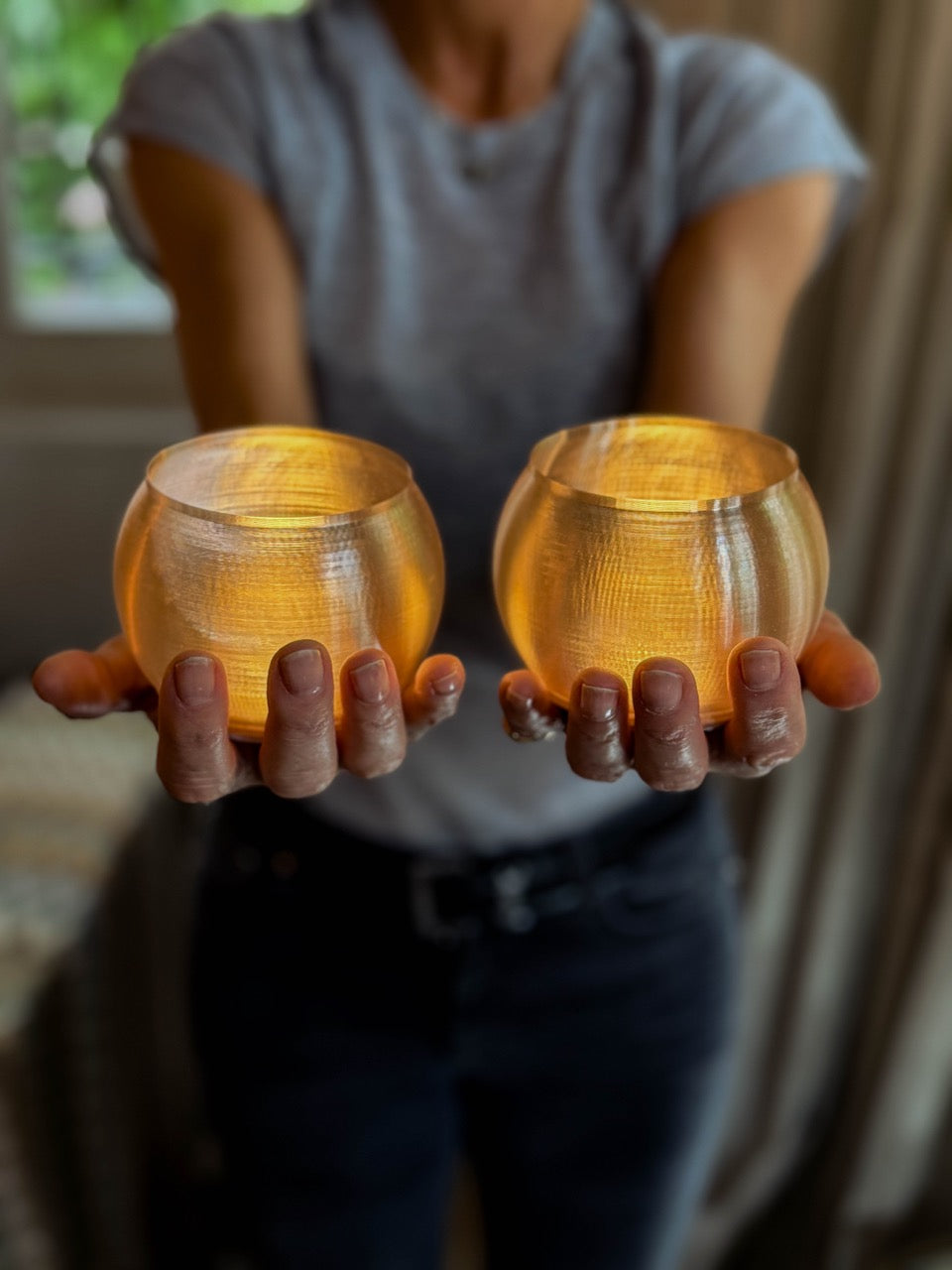 Tafellampjes Disc, set van 2